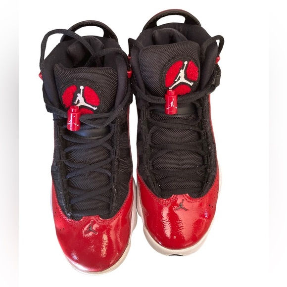 AIR Jordan 6 Rings Fitness Red Black Shoes 323419-060 - Picture 3 of 10